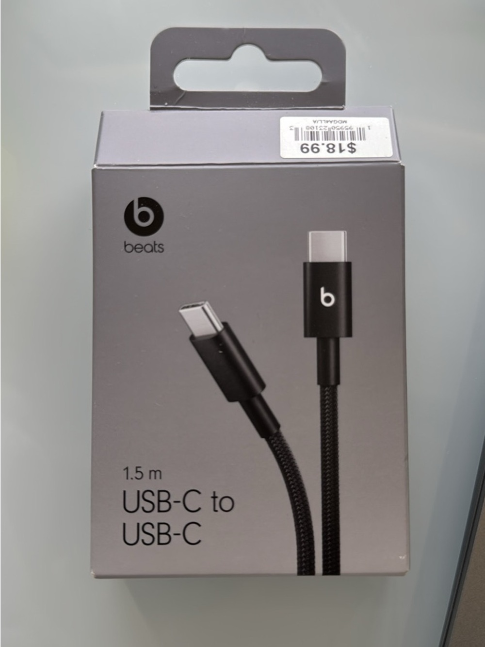 Beats by Dre USB-C to USB-C Cable, Black Braided (1.5 m)